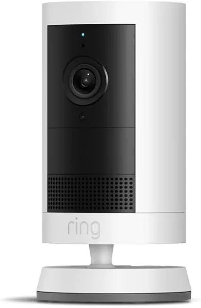 Introducing Ring Outdoor Cam Plus, Battery — Wide-Angle 2K Video with Ring Vision, Low-Light Sight for full-color night vision, Mount-Anywhere Versatility, White