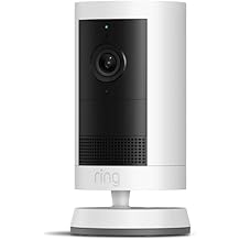 Ring Outdoor Cam Plus, Battery (newest model), Home or business security, Wide-Angle 2K Video with Ring Vision, Low-Light Sight for full-color night vision, Mount-Anywhere Versatility, White