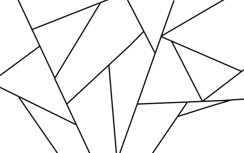 Murwall Black Line Wall Decal Peel and Stick Geometric Line Wall Sticker Wall Decor Strip Sticker