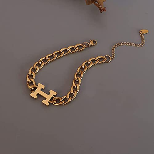 Yarpiany Titanium Steel Cuban Link Chain Gold 5 1/2 Inch Bracelets Women Cuban Link Chain Bracelet For Women Trendy Fashion Jewelry Bracelets Women #TOP1