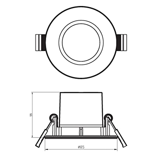 Philips LED Einbauspot Dive SL261, 5,5W, dimmbar, schwarz, Rund
