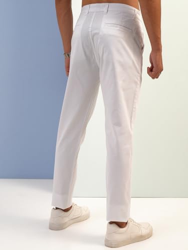 Image of Highlander Men's Slim Fit Formal Trousers | Ankle Length |Smart Trousers for Men | Chino Trousers for Men|Elegant Design | Comfortable Fabric for Daily Work & Formal Occasions