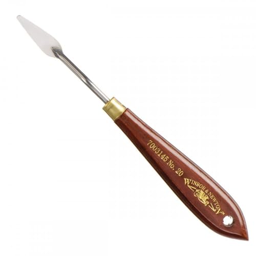 Winsor & Newton 7003145 Malmesser für Acrylfarben & Ölfarben mit elastischer Klinge und ergonomischen Naturholzgriff in Profiqualität - Nr. 20