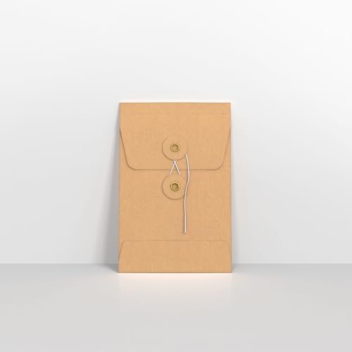Enveloppes à ficelle et rondelle C5 C6 en kraft épais 180g pour envoi