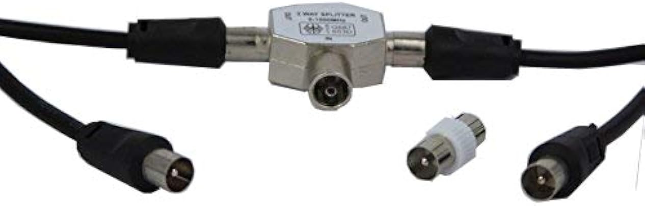 Nero Antenna Kit pezzi 1 5 coassiale Splitter coassiale  amp  Adattatore