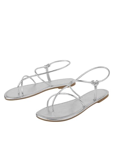 Image of GORGLITTER Women's Summer Sandals 2026 Strappy Slingback Flats Dressy Cute Beach Vacation Slides