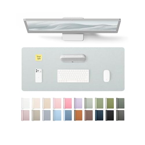 YSAGi Leather Desk Pad Protector, Office Desk Mat, Large Mouse Pad, Non-Slip PU Leather Desk Blotter, Laptop Desk Pad, Waterproof Desk Writing Pad for