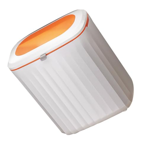 Caneca de basura colgante para cocina con tapa 8L naranja