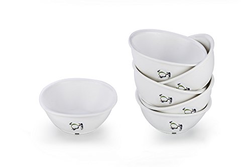 Image of Signoraware Drop Scapes Plastic Serving Bowl Set, 220 ml, Set of 6, White