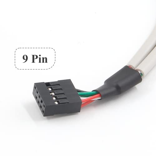 Conector de 9 pines a panel de expansión con 2 puertos USB 2.0 hembra y soporte de placa PCI 4
