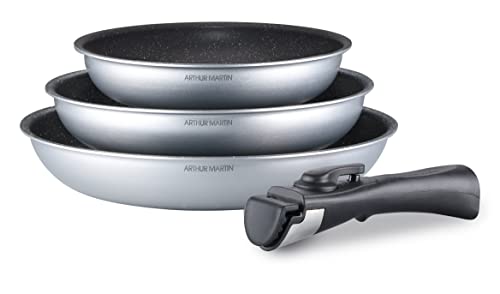 Arthur Martin AM521S Set de 3 Poêles 20-24-28 cm avec...