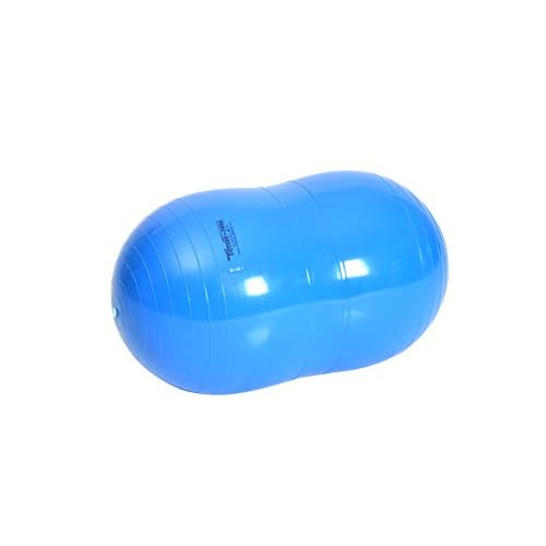 GYMNIC Physio Roll Doppelball max. Ø 30 cm/L 50 cm blau für Physiotherapie, ideal für Gleichgewichtsübungen, Koordination und therapeutische Unterstützung für Kinder, Erwachsene und Senioren