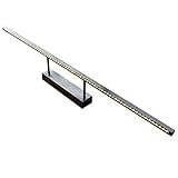 Ángulo de apertura: 120º LEDBOX Aplique led Naxos Table Lámpara, 20W, 110cm, 6000K Blanco Frío. Lámpara Led para Cuadros Fabricada en Acero Inoxidable