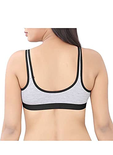 Image of STXXOR G-2.2 Maroon /Blue Sprts Full Coverage Non Padded Wire Free Bra Yoga Gym Stretch Workout Seamless Cotton Bra for Women & Girls (Pack-2)