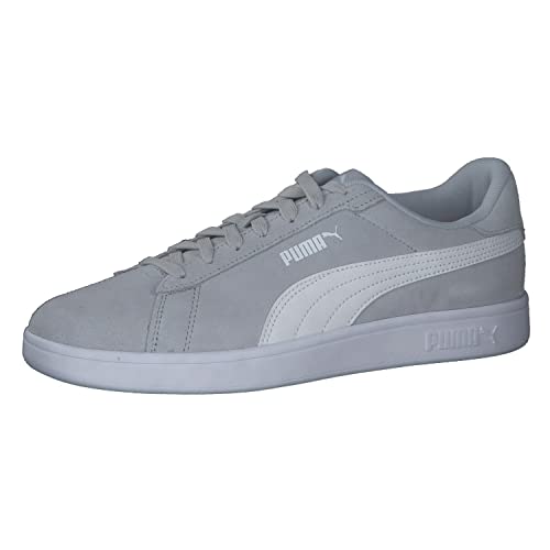 Image of PUMA Unisex Smash V2 Low-Top Sneakers, Platinum Gray Puma White, 3.5 UK