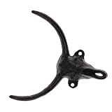WEKADRIN Wandhaken Bullenkopf Vintage Stil Dekorativer Kuh-haken Robust für Schlüssel und Kleidung...