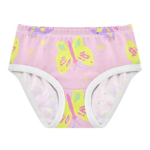 Cartoon Toddler Underwear Floral 2t Cotton Panties for Girl Colorful Purple Yellow Butterflies Pink Briefs Underpants