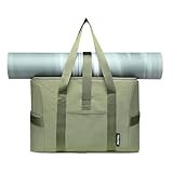 MOYAQI Gym Bag for Women with Zipper, Nurse Work Tote with Compartments, Womens Beach Yoga Bag for Sport, Travel (Green)