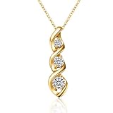 Halora Gold Necklaces for Women, Infinity Pendant Necklace Cubic Zirconia Jewellery Gifts for Women Her Bridal Mother'S Day Valentine'S Day