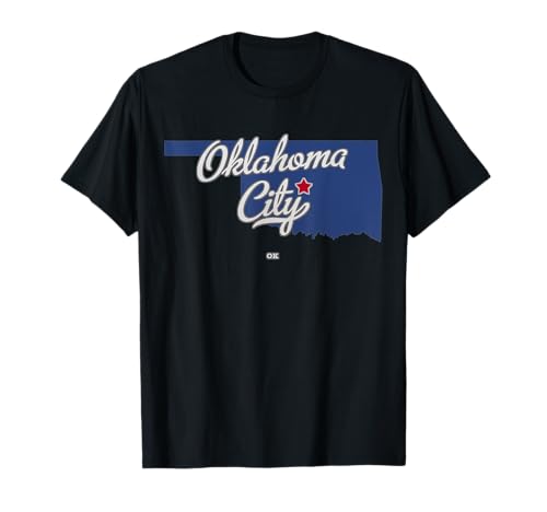 Oklahoma City Oklahoma OK Map T-Shirt