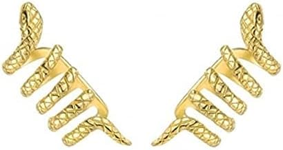 Boucles d'oreilles serpent en argent 925 plaqué or élégantes