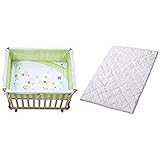 Der verwendete Lack ist lebensmittelecht und hautverträglich. Das Spielgitter kann zum Reinigen mit einem feuchten Tuch abgewischt und die Laufgittereinlage in der Maschine gewaschen werden. Pflegehinweis: Waschen 30 Grad(schonend), Bleichen nicht erlaubt