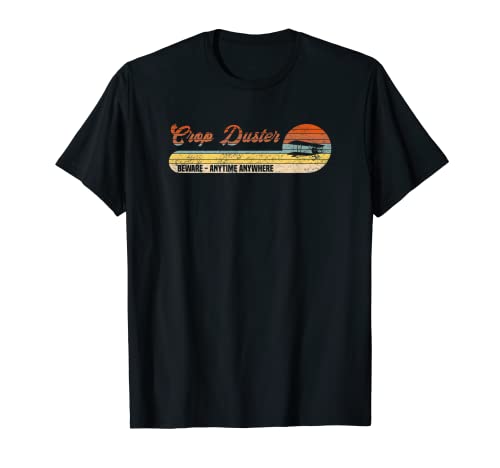 Rétro Crop Duster Fart Joke T-Shirt