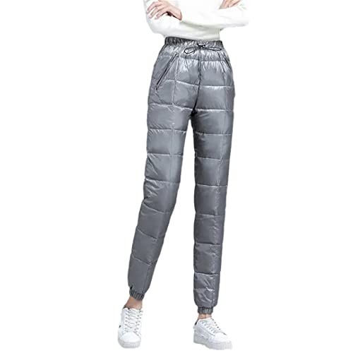 Pantalon en duvet taille haute pantalon de survêtement extensible XL