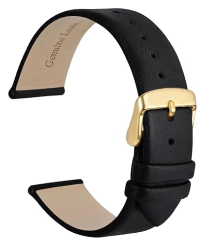 Bracelet de montre cuir noir 18 mm parfait pour personnaliser votre montre au quotidien