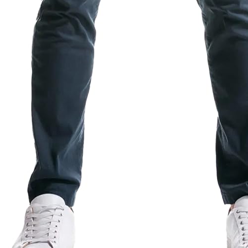 Men's Straight Leg Solid Business Pants Comfort Casual Lightweight Trouser Slim Fit Twill Outdoor Pants4