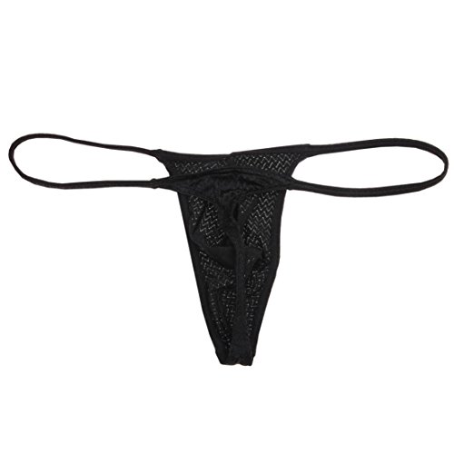 OROCOJUCO Men Booty Thong Stretch Slim Cut G-String Underwear Drawnwork Tanga3