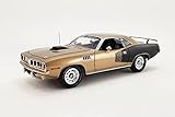 ModelToyCars 1971 Plymouth Hemi Barracuda, Gold Leaf with Black - Acme A1806126-1/18 Scale Diecast Car
