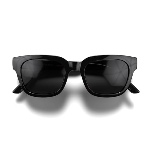 LONDON MOLE® Tricky sunglasses | Cool square/rectangular/trapezoidal shaped glasses | Men’s Women’s Unisex | Spring hinges
