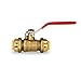 Supply Giant VQCW34 Full Port fit Ball Valve Water Shut Off Push to Connect PEX,Copper, CPVC, 3/4 Inch, Brass