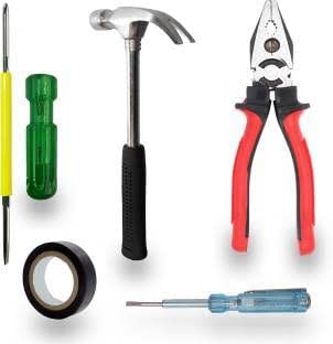 Agam Hand Tool Kit with Plier, Hammer, Screwdriver, Wire Cutter (5 Tools)