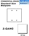 Leviton 80725-W Wallplate 2-Gang Blank Standard Size Nylon - White (Pkg of 6)