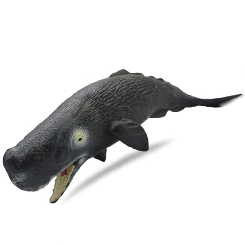 LOVNBHELP Realistic Sperm Whale Figurine, Solid Ocean Marine Animal Figure, Simulated Detailed Sea Creature Model, Educational Wildlife Learning Toy, Gift for Kids Toddlers Boys Girls