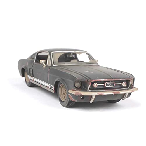 EMRGAZQD Scale Finished Model Car 1:24 Alloy Diecast Muddy Vehicle For Ford Mustang GT 1967 Muscle Sports Car Model Adult Collection Gifts Miniature Replica Car