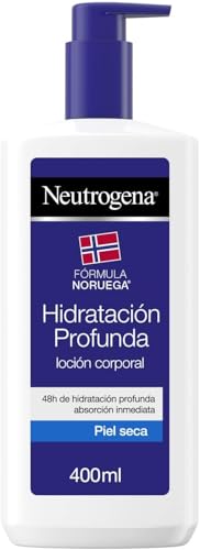 Neutrogena Fórmula Noruega Hidratación Profunda Loción Corporal de Absorción Inmediata (400 ml), crema hidratante corporal con tecnología Pro-Ceramida y Glicerina para piel seca