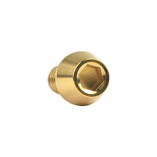Image of Titanium Ti DIN912 M4 8 10 12 15 20mm Tapered Head Hex Bolts Bicycle Screws Pack of 6 (Gold, M4x10mm)