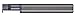 Micro 100 RR-062-8X Grooving Tool - Retaining Ring, 1/16" Width, 100" Proj, 397" Min Bore Dia, 1/2" Max Bore Depth, 3/16" Offset, 3/8" Shank Dia, 2-1/2" OAL, AlTiN