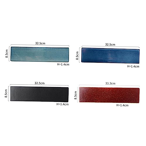 Plato cerámico rectangular estilo japonés para sushi miniatura 3
