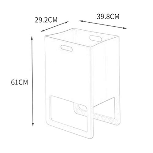 Laundry Basket Cesto per Biancheria Pieghevole, Struttura per riporre i Vestiti sporchi di Fascia Alta, Articoli Vari di plastica ad Alta capacità/Cestino per i Vestiti - Image 3