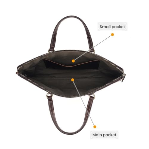 Men's Business Retro Briefcase Commuter Leather Handbag Man Cowhide Thin Custom Notes Computer Bag Man's Bag3