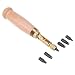 Produktbild Lochschraube Locher Set Holzgriff Mit 1,5 mm-4 mm Locher Handgepresstes Leder Craft Diy Werkzeug zum Nähen von Ledergürtelband