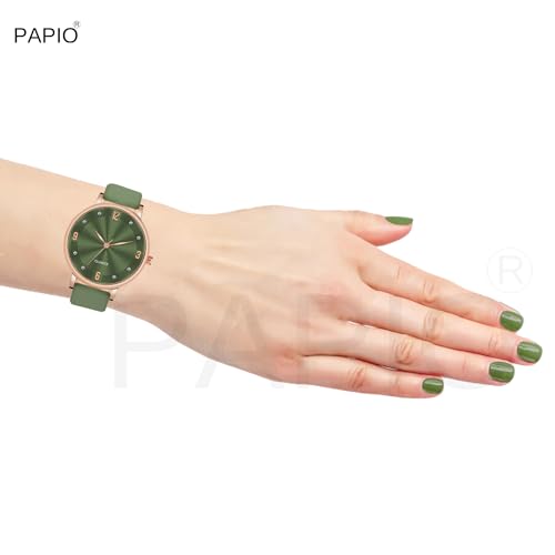 Image of PAPIO Silicone Strap Elegant Women's Analog Wrist Watch for Ladies and Girls | Stylish & Trendy | Premium Strap | Perfect for Casual, Party & Formal Wear