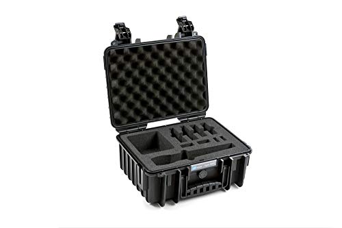 B&W Outdoor.cases met inzetstuk van hardschuim Sennheiser AVX. 365x295x170 (Typ 3000) zwart