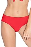 Robin Piccone Women's Ava High Rise Bikini Bottom (Medium, Fiery Red)