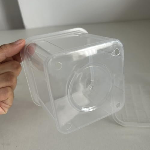 Lapiglo Maceta de plástico transparente para orquídeas de 10 cm con platillo, diseño ventilado para máxima penetración de luz y salud de las raíces, paquete de 5