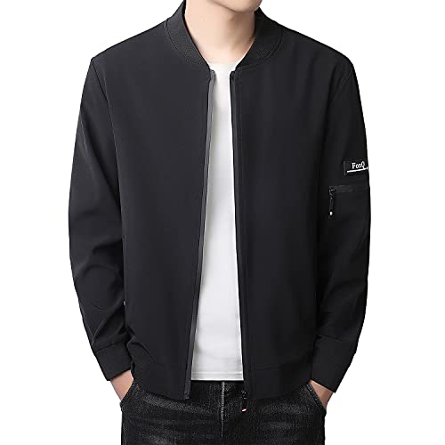 Men's Fox Fur Bomber Jacket [Navy Blue